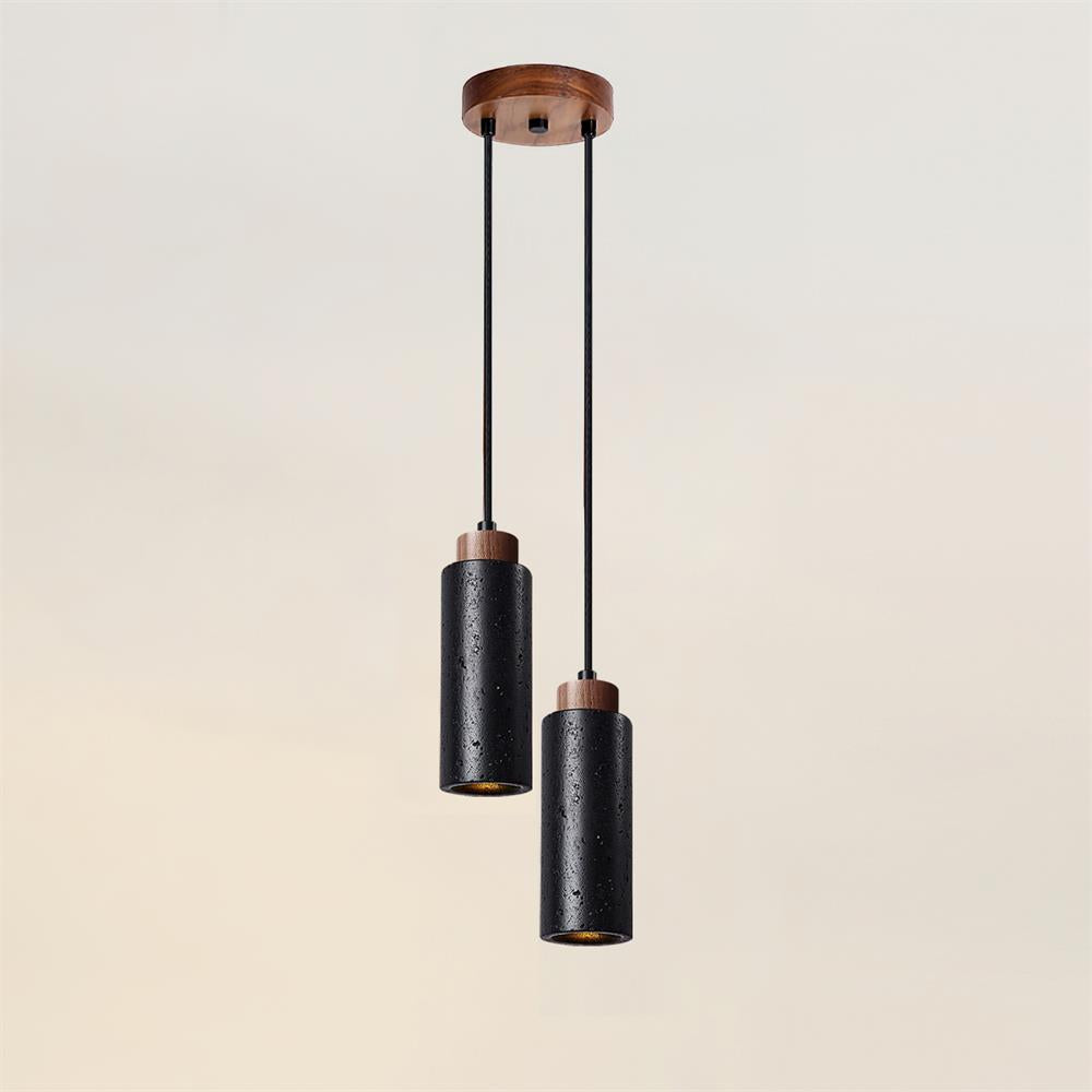 Nerova Pendelleuchte Travertin Holz Minimalistisch
