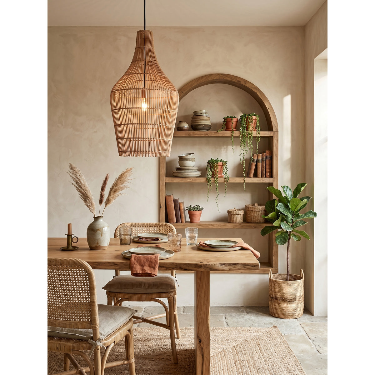 Canerielle Rattan Pendelleuchte