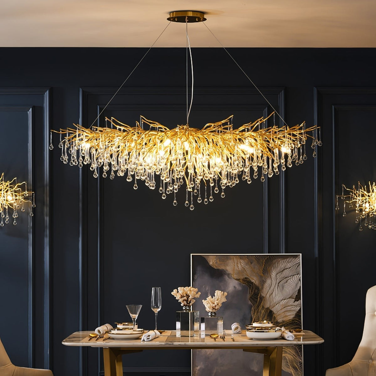 Cyrinine Kronleuchter im postmodernen Luxus-Stil aus Kristall