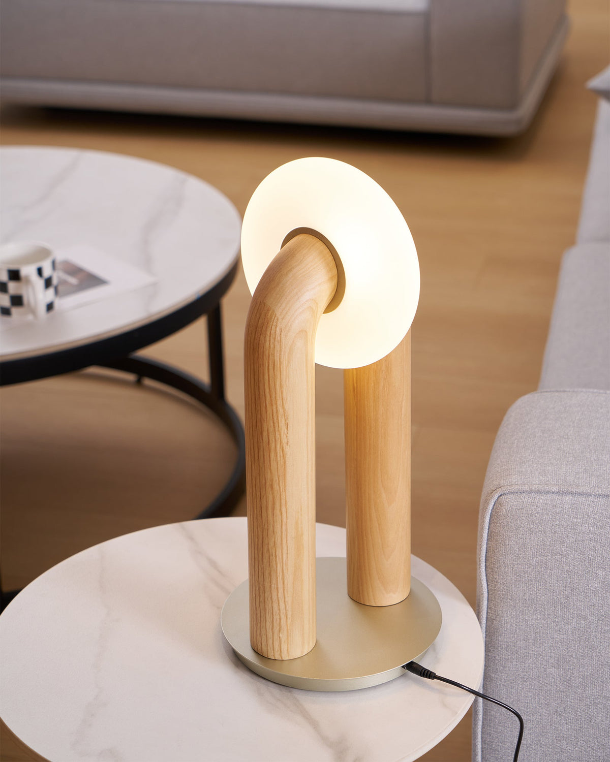 Raelix Vintage Tischleuchte aus Holz