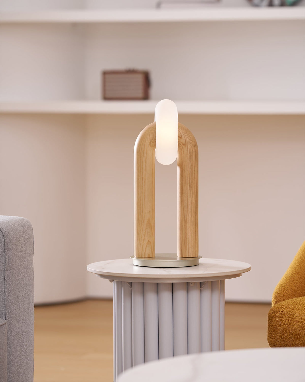 Raelix Vintage Tischleuchte aus Holz
