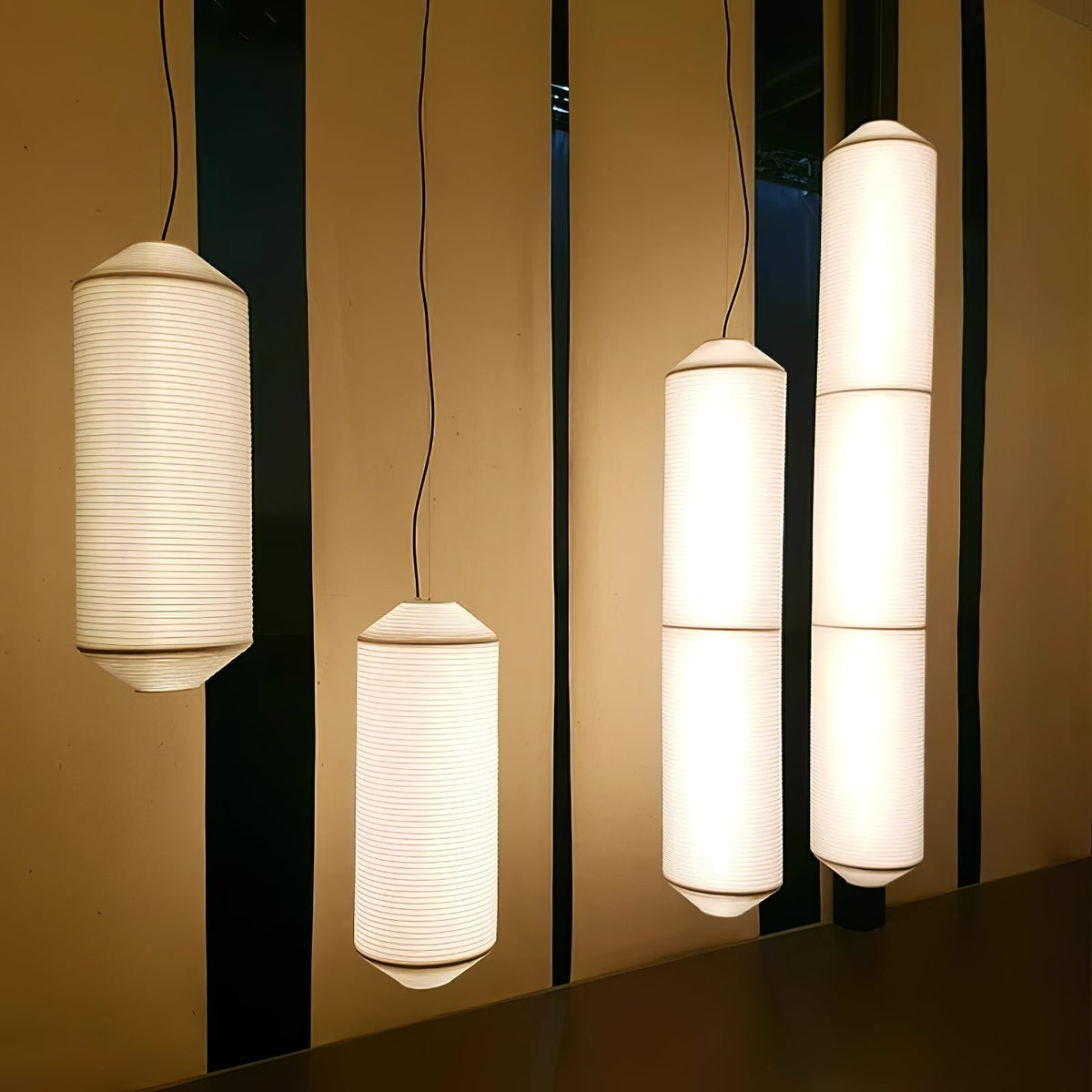 Oren zeitgenössische minimalistische Pendelleuchte aus natürlicher Maulbeerseide