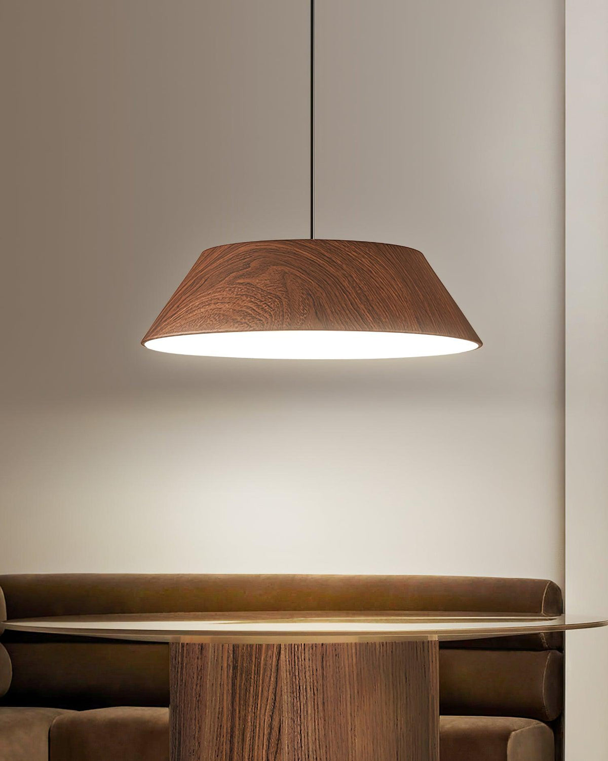 Novain Pendelleuchte mit Holzmaserung