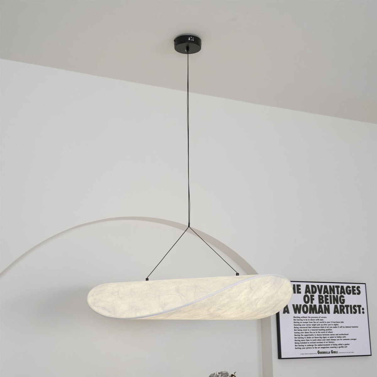 Luminette Minimalistische Seidensatin-Pendelleuchte