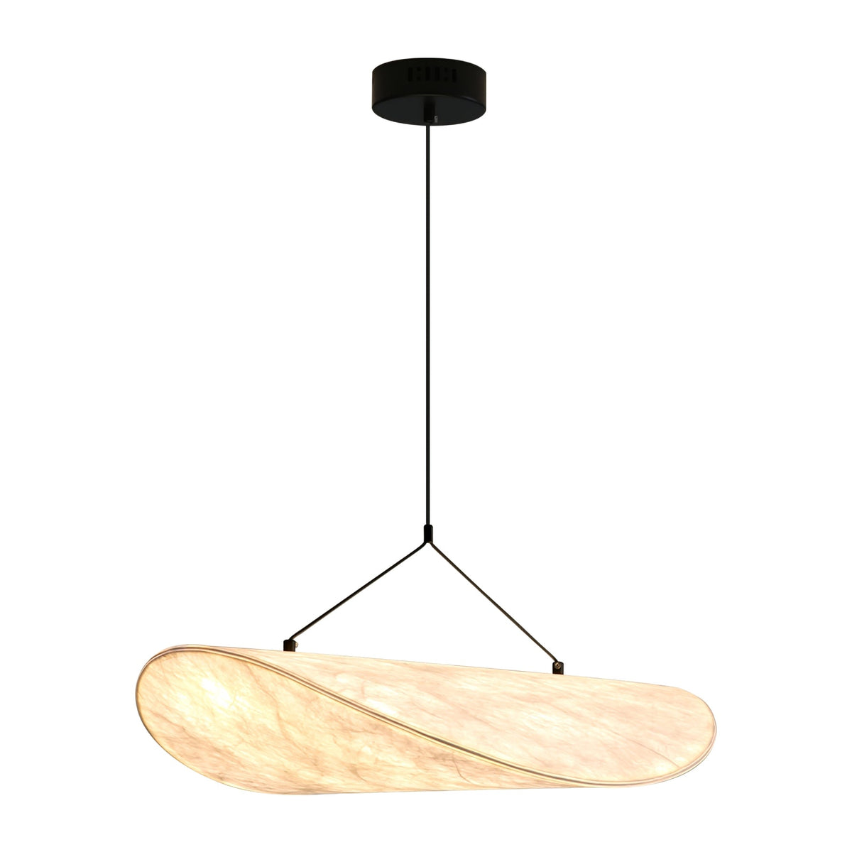 Luminette Minimalistische Seidensatin-Pendelleuchte