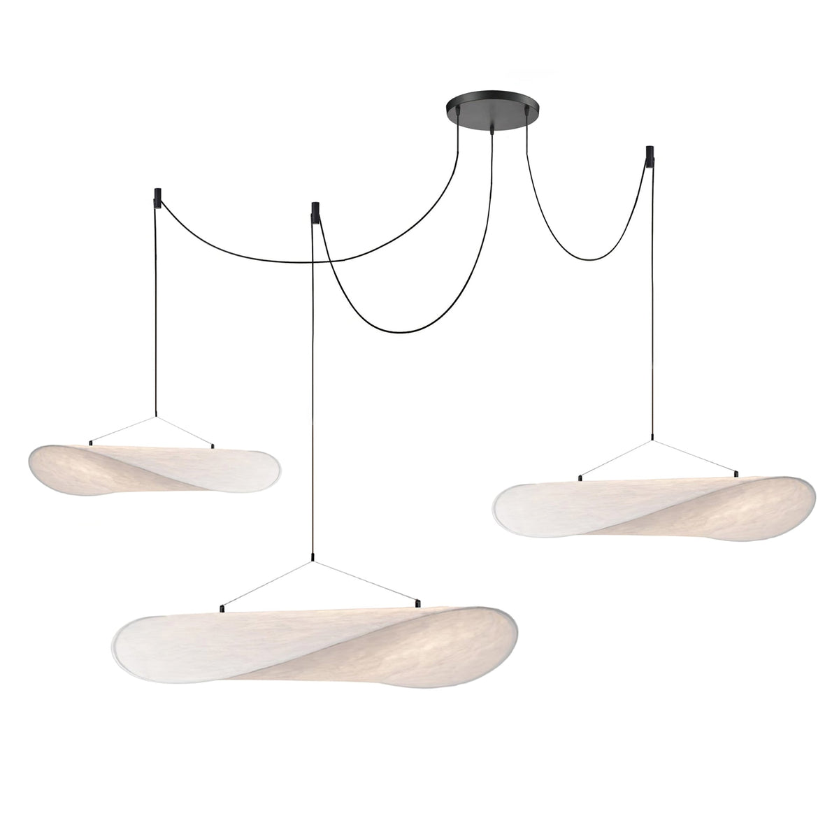 Luminette Minimalistische Seidensatin-Pendelleuchte