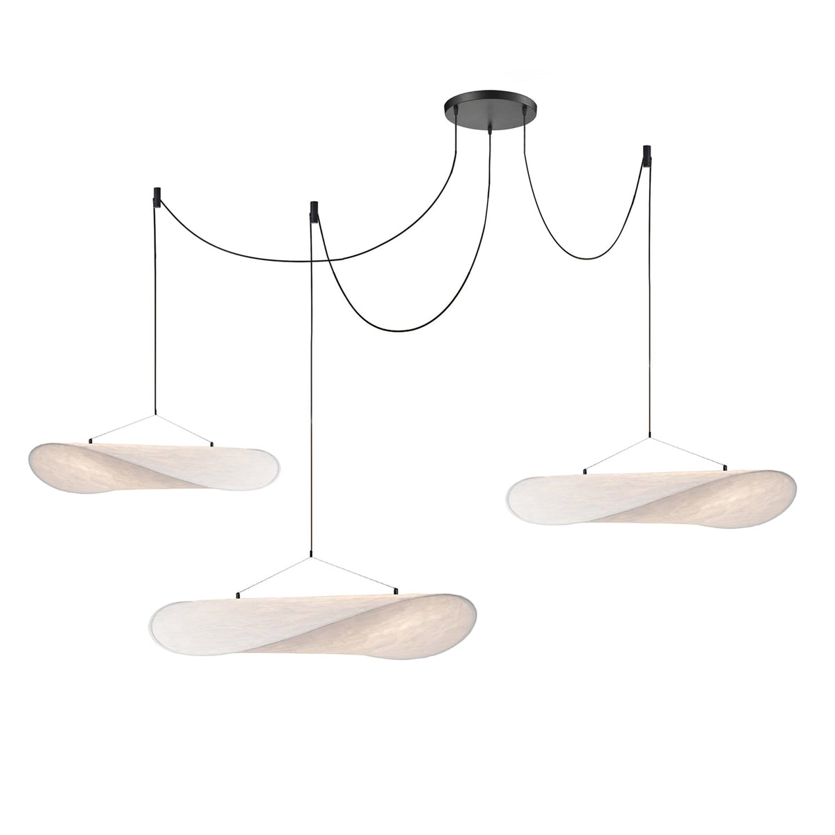 Luminette Minimalistische Seidensatin-Pendelleuchte