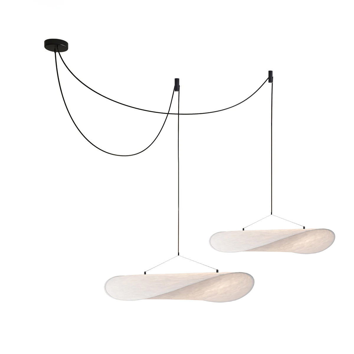 Luminette Minimalistische Seidensatin-Pendelleuchte