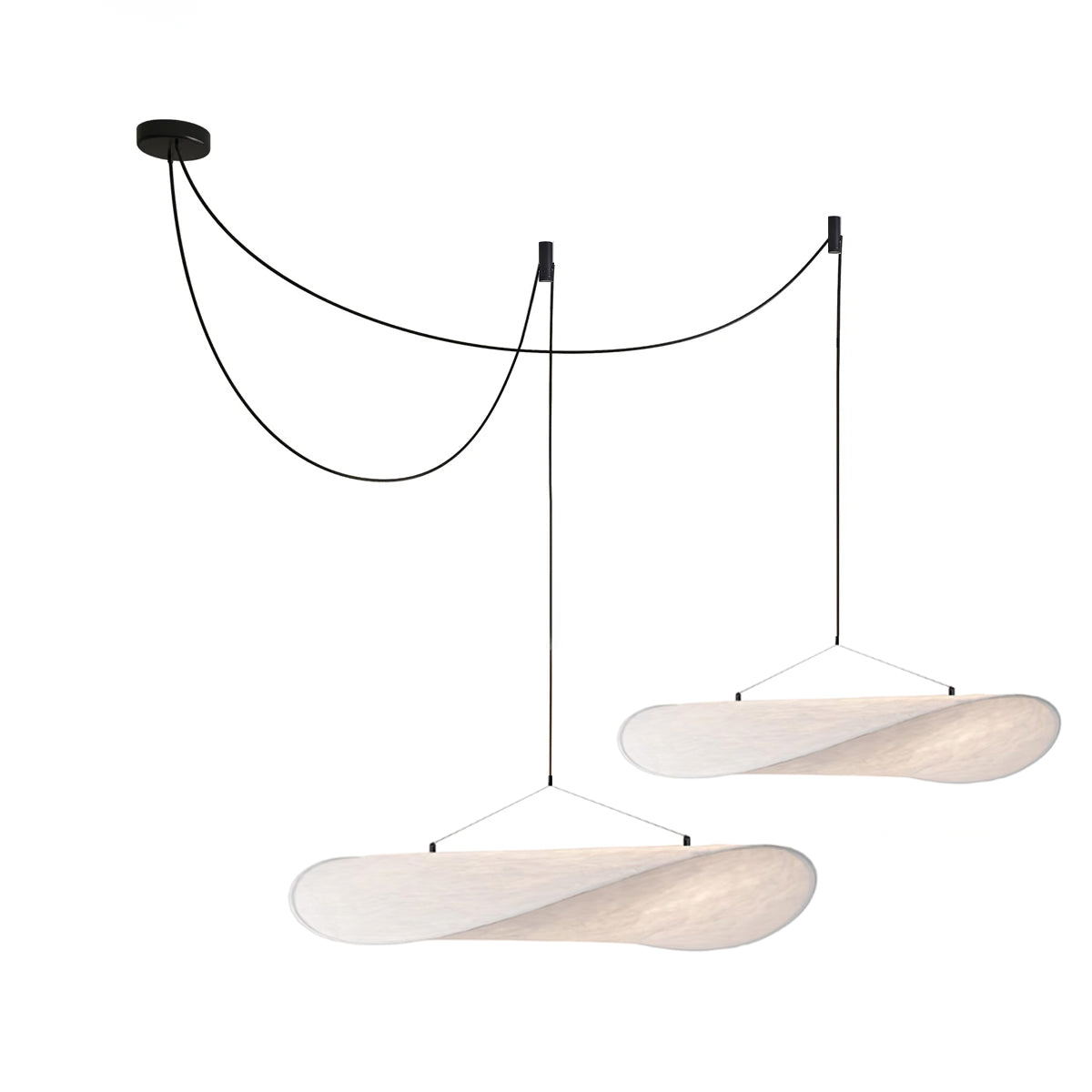 Luminette Minimalistische Seidensatin-Pendelleuchte