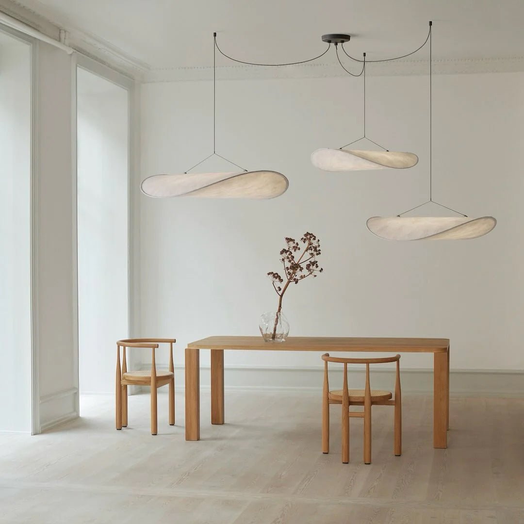Marenis Elegance Pendelleuchte aus Seide im nordischen Stil
