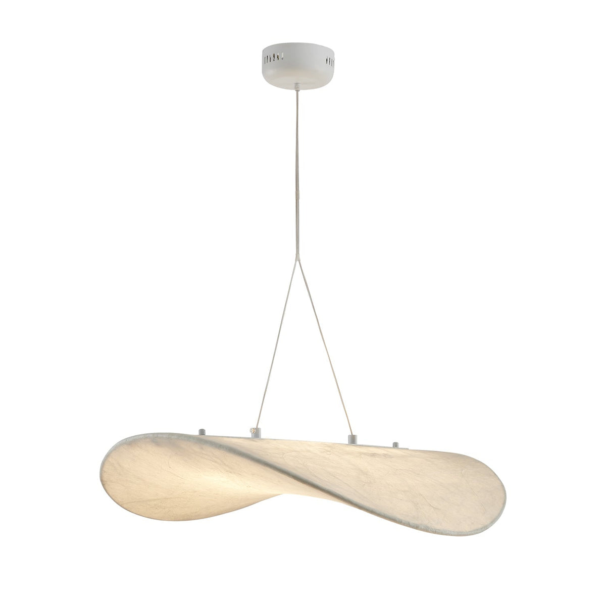 Marenis Elegance Pendelleuchte aus Seide im nordischen Stil