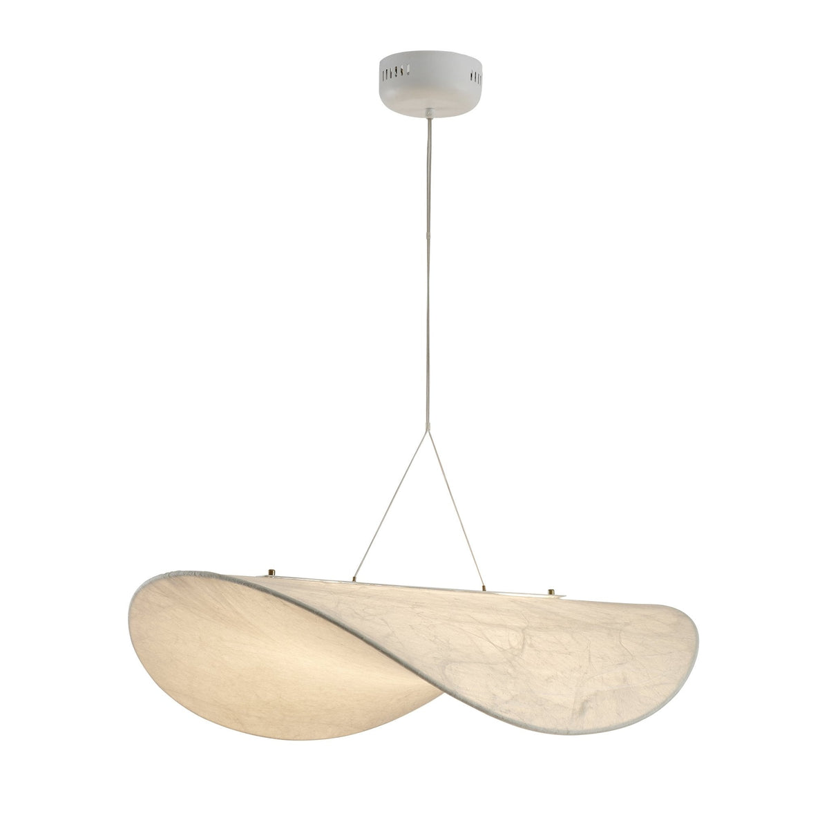 Marenis Elegance Pendelleuchte aus Seide im nordischen Stil