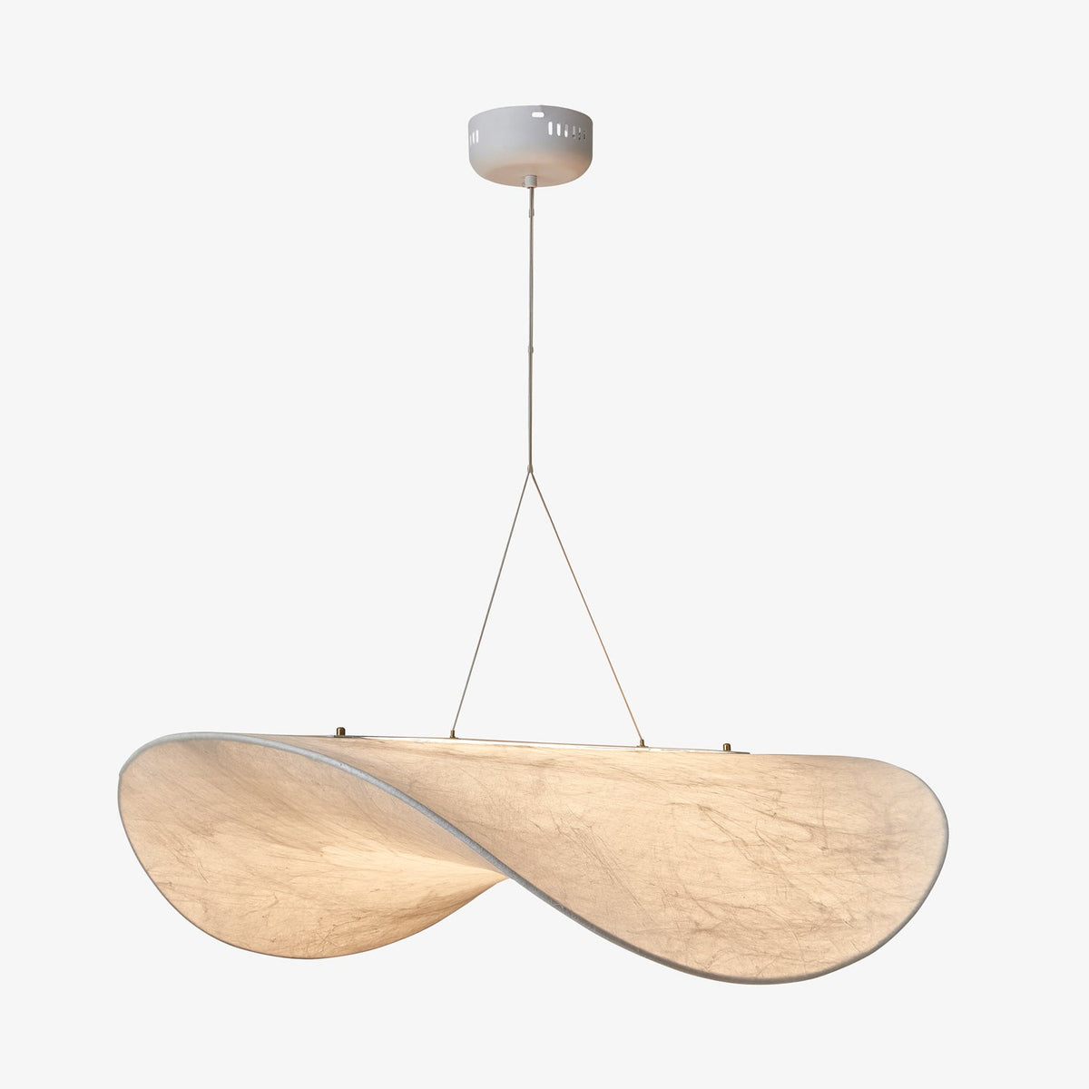 Marenis Elegance Pendelleuchte aus Seide im nordischen Stil