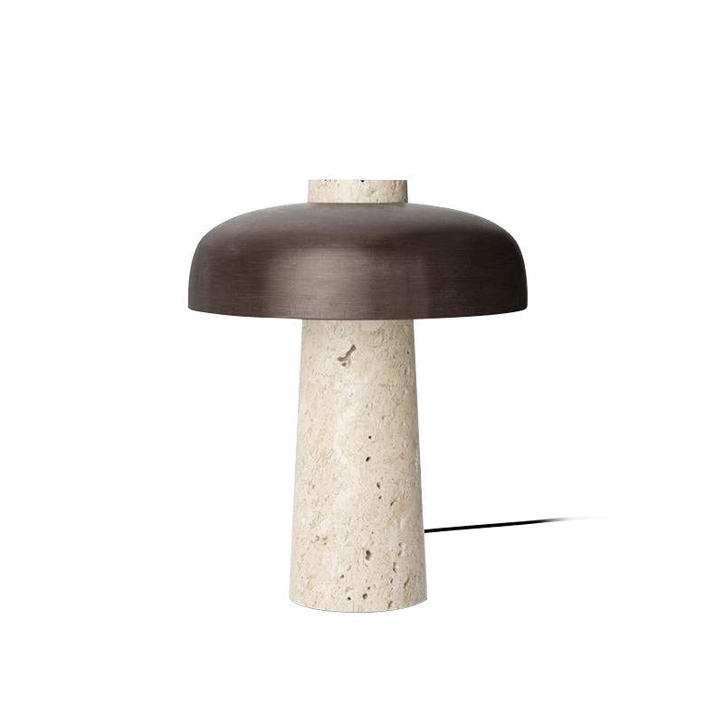 Tavivira Pilzform Travertin-Tischleuchte