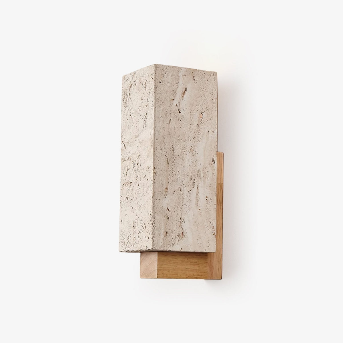 Elsoran Travertin-Block-Wandleuchte