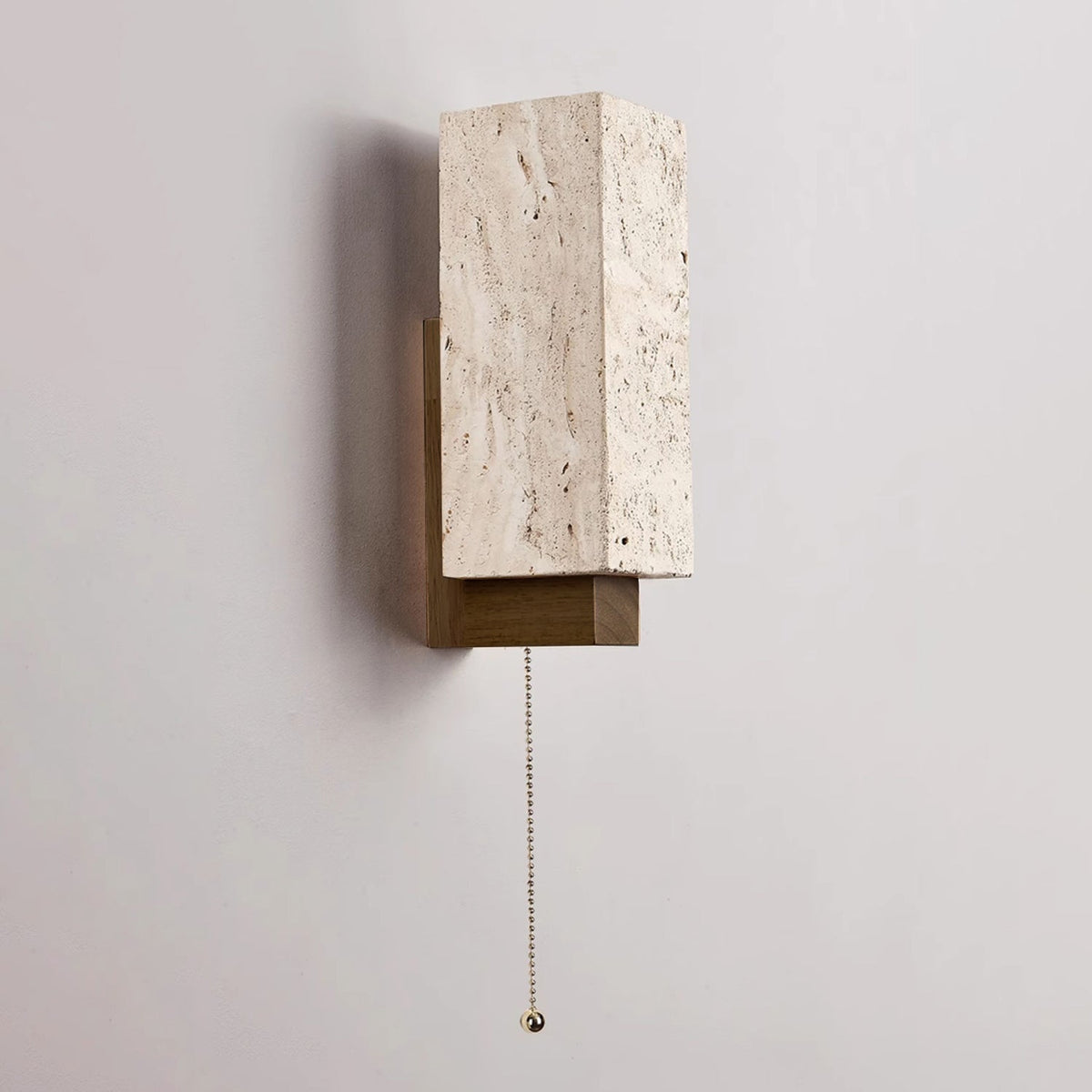 Elsoran Travertin-Block-Wandleuchte