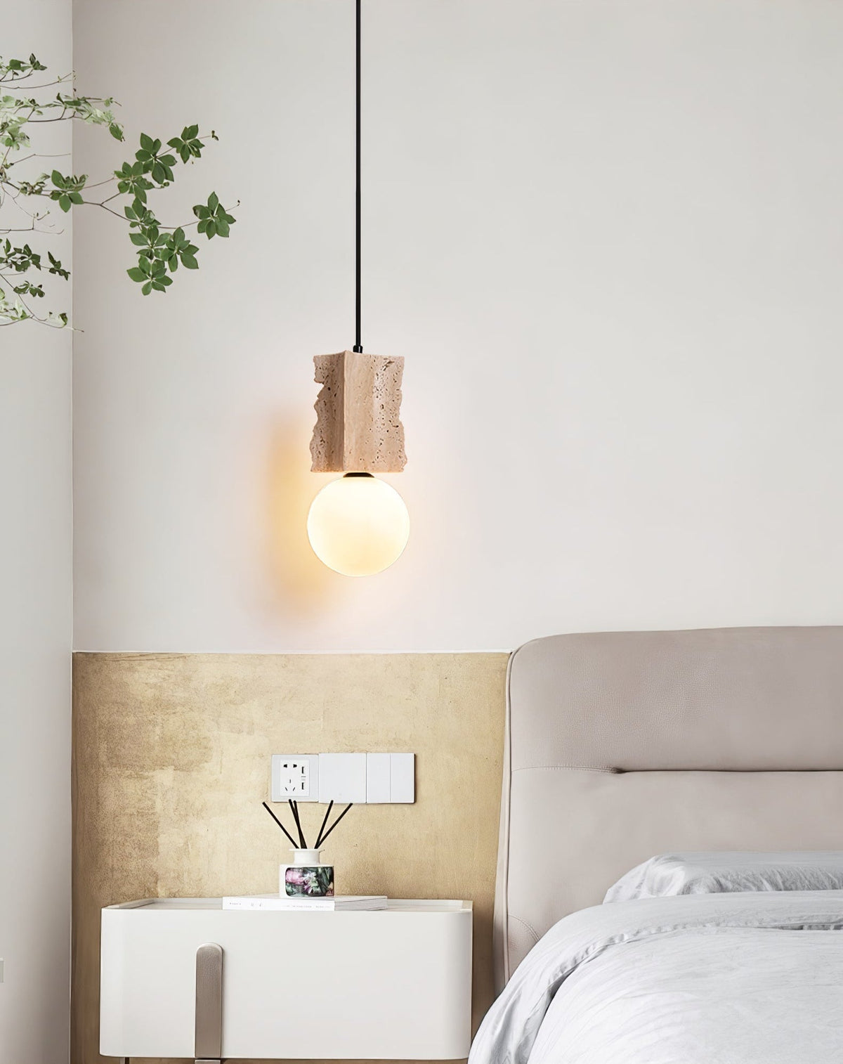 Travertine Raw Edge Pendelleuchte
