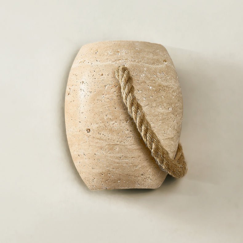 Wryn Wandleuchte aus Seil in Beige