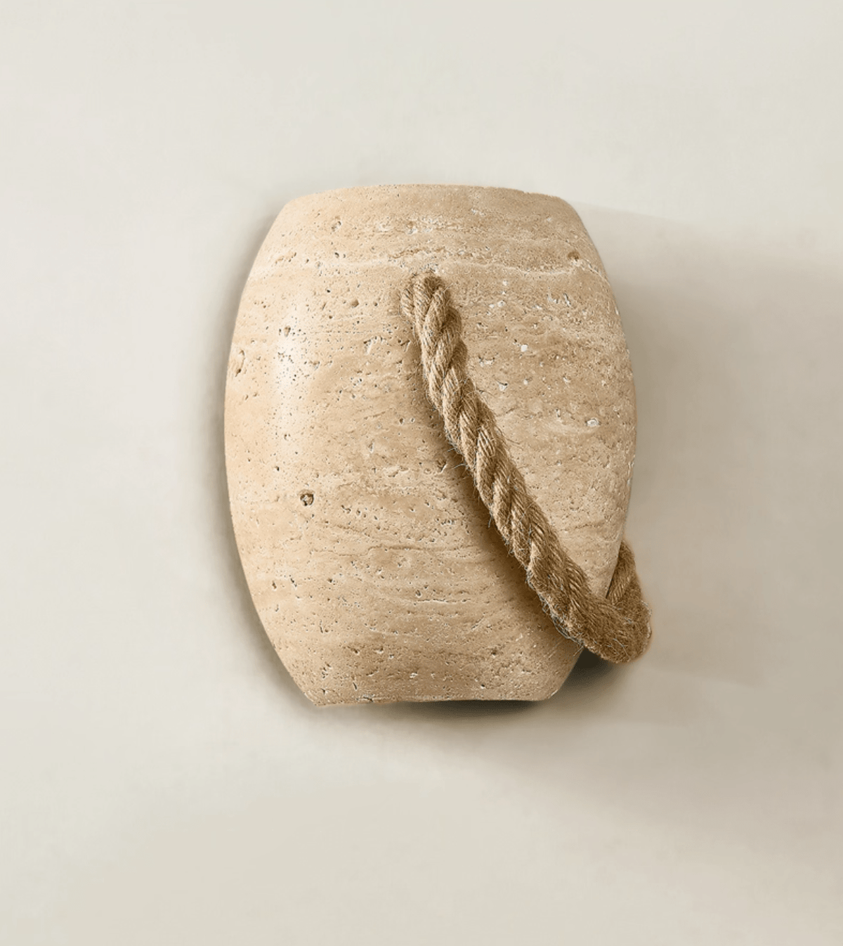 Wryn Wandleuchte aus Seil in Beige
