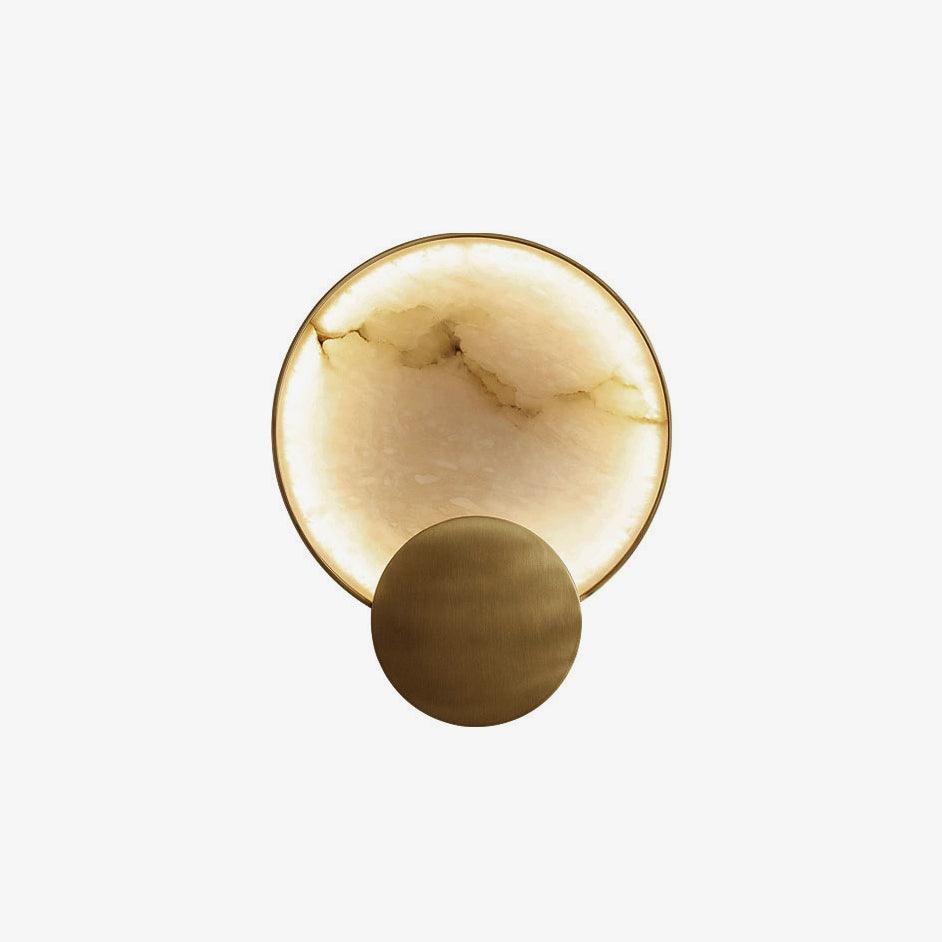 Myvelarae runde Wandleuchte aus Alabaster
