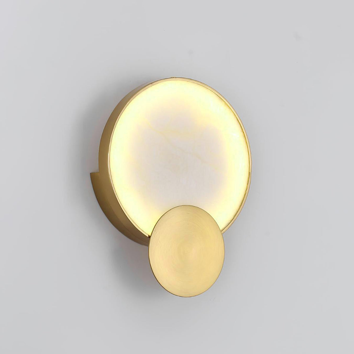 Myvelarae runde Wandleuchte aus Alabaster
