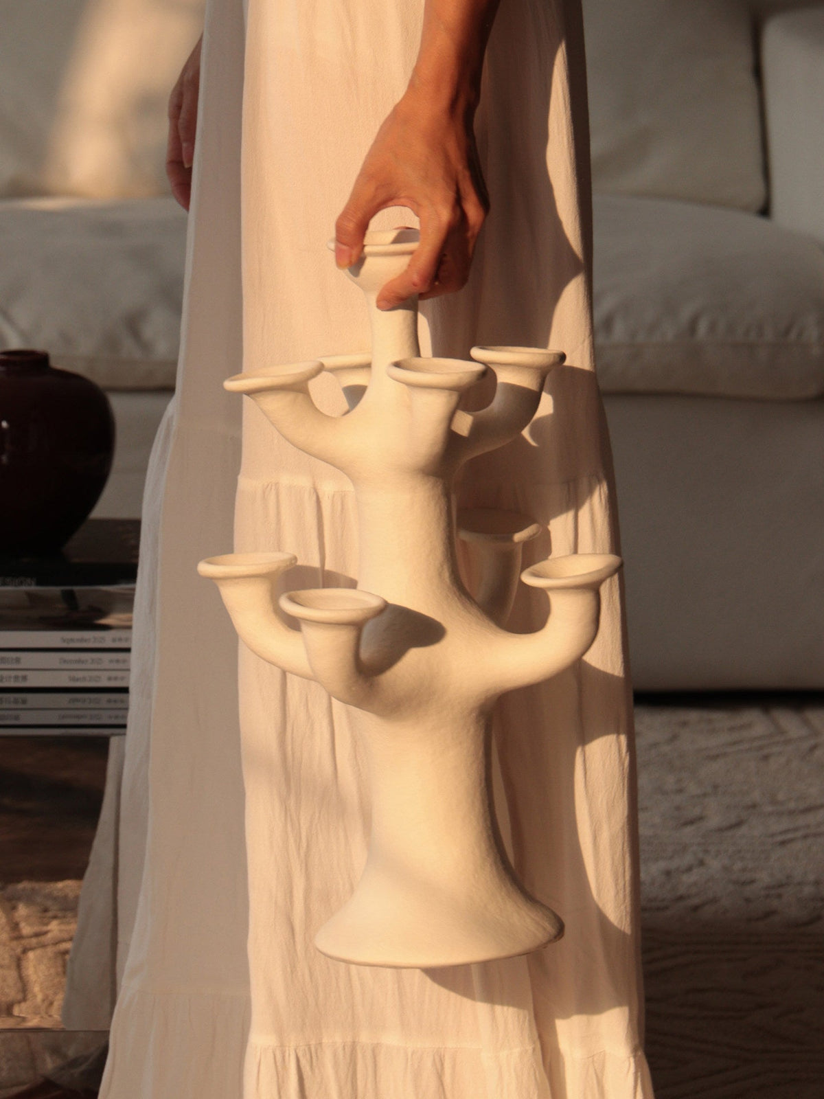 Terracotta Kerzenleuchter