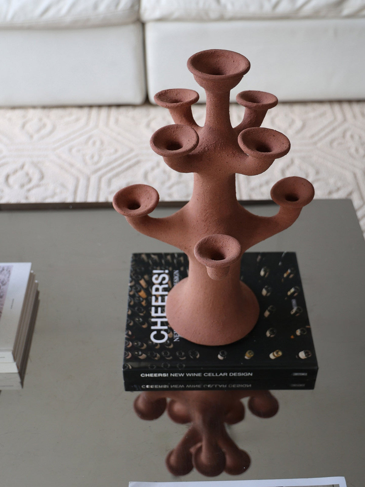 Terracotta Kerzenleuchter