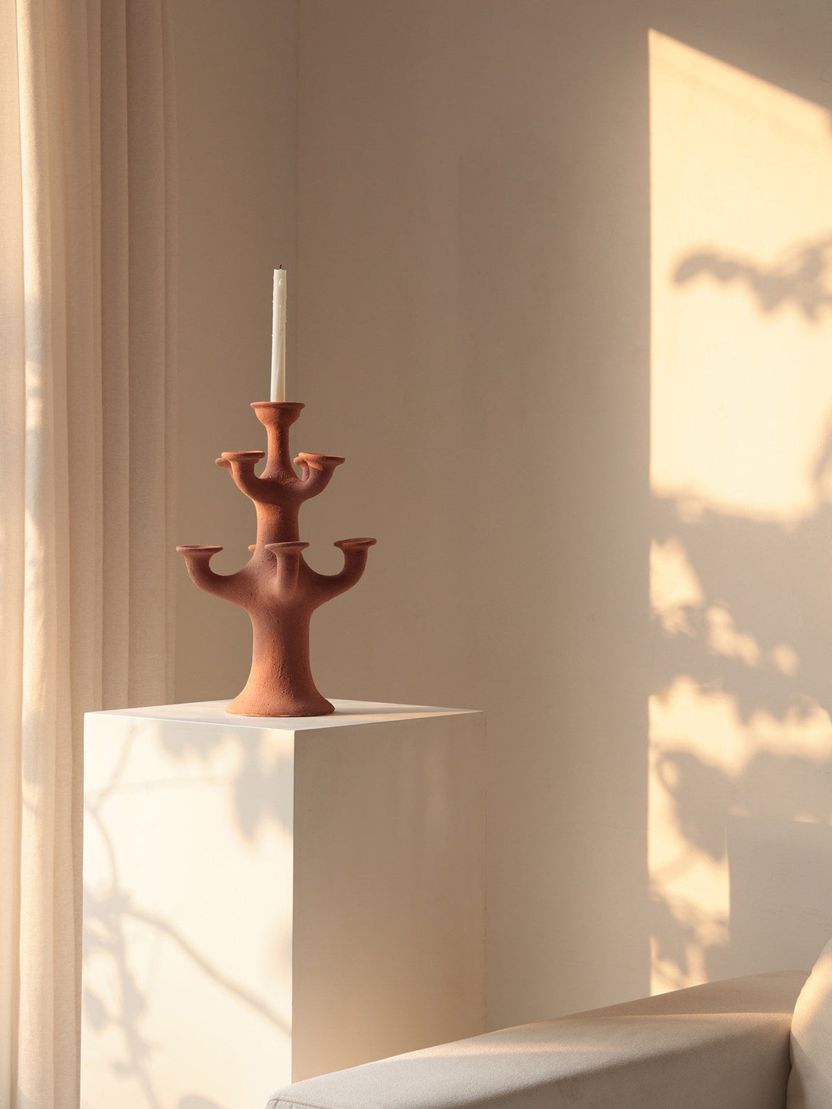 Terracotta Kerzenleuchter