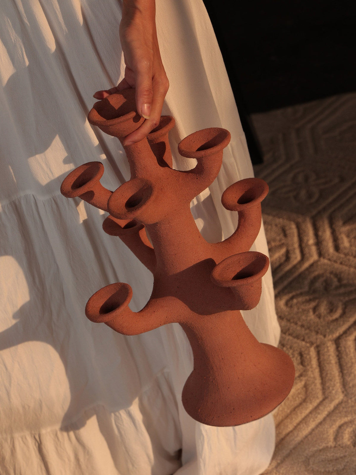 Terracotta Kerzenleuchter