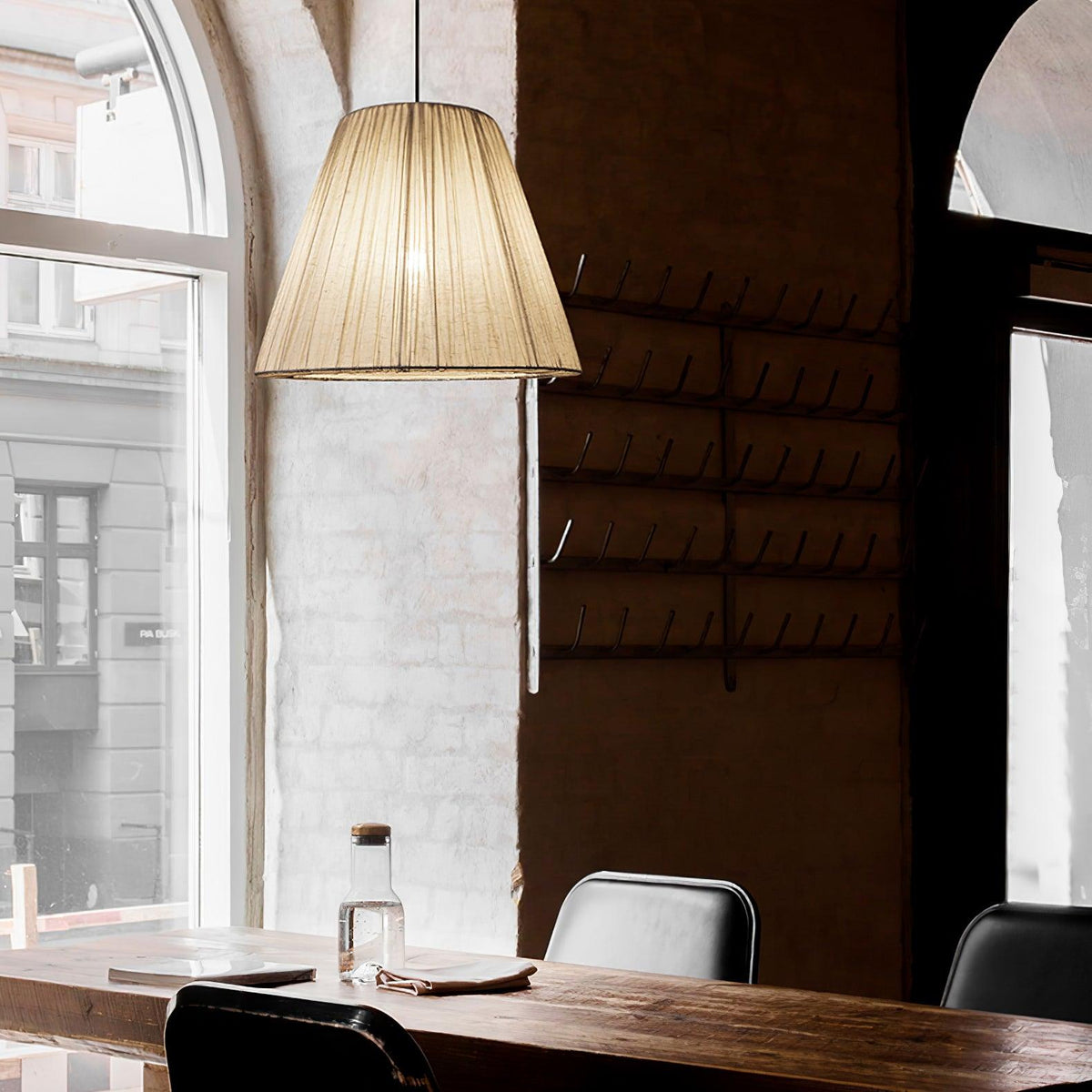 Docan Pendelleuchte aus Stoff im Retro-Stil