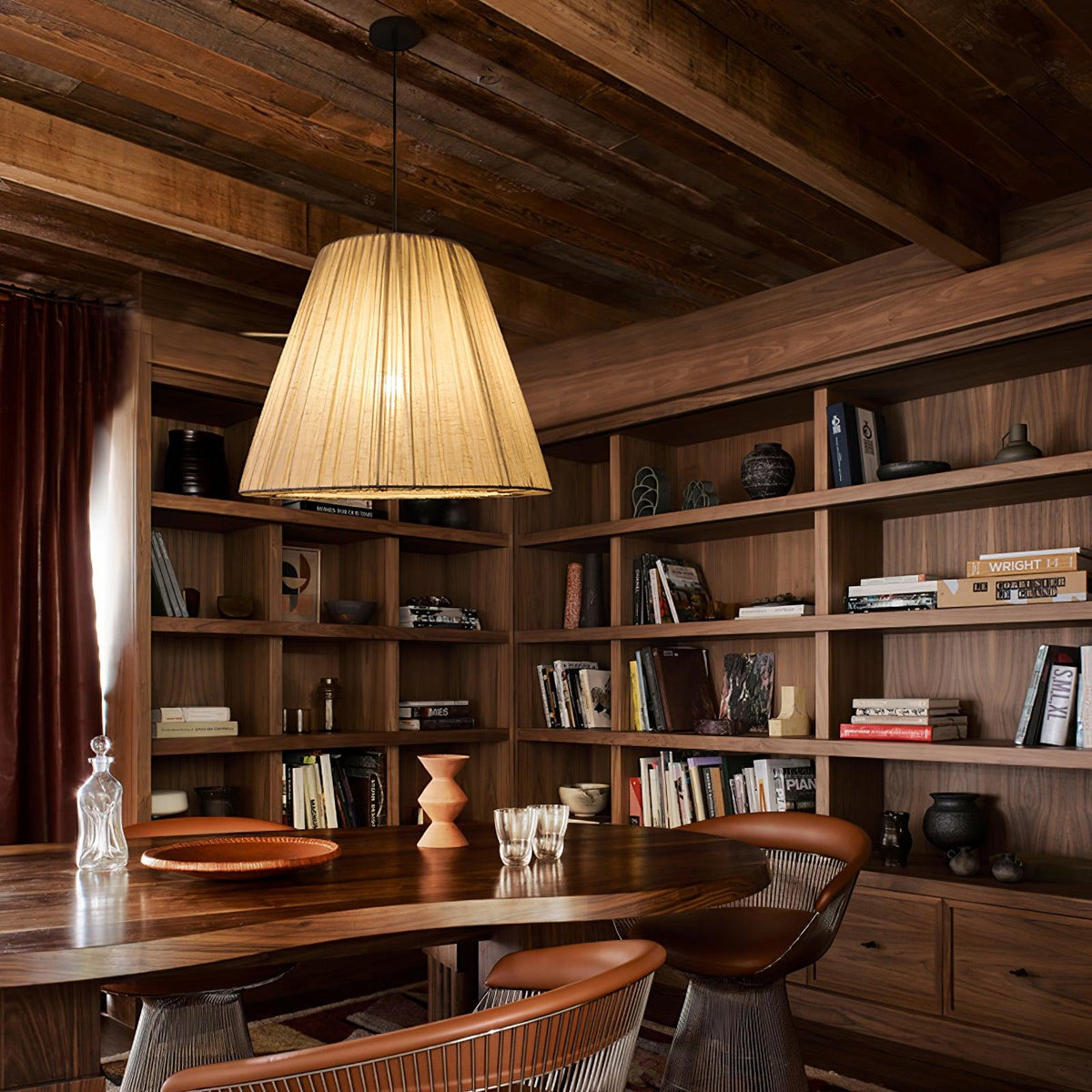 Docan Pendelleuchte aus Stoff im Retro-Stil