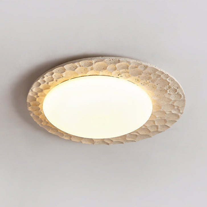 Deckenleuchte Travertine Organic Disc