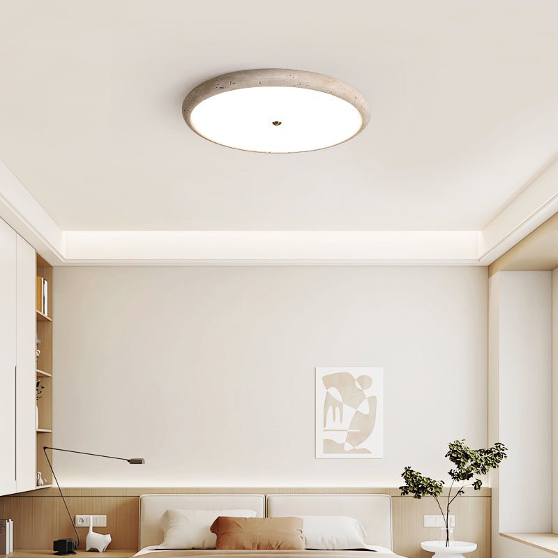 Taveria Travertine Halo flache Deckenleuchte