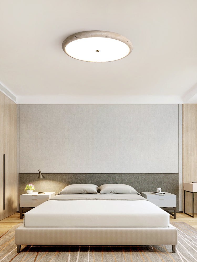 Taveria Travertine Halo flache Deckenleuchte
