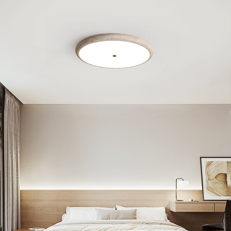 Taveria Travertine Halo flache Deckenleuchte