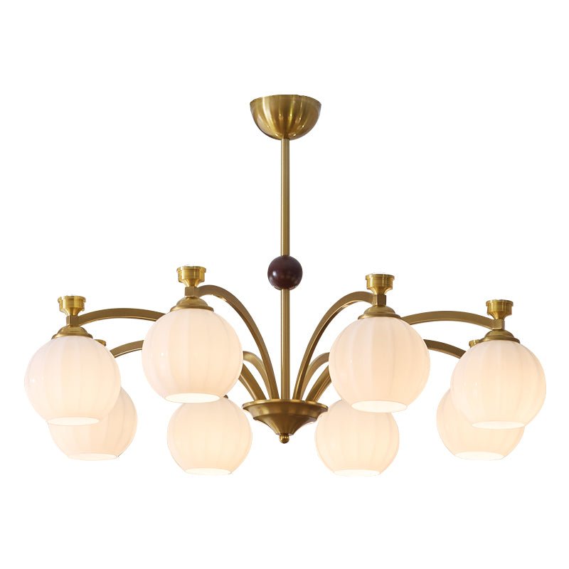 Usilia Elegance Vintage Glas-Holz Kronleuchter