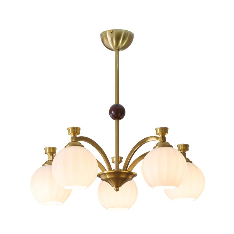 Usilia Elegance Vintage Glas-Holz Kronleuchter