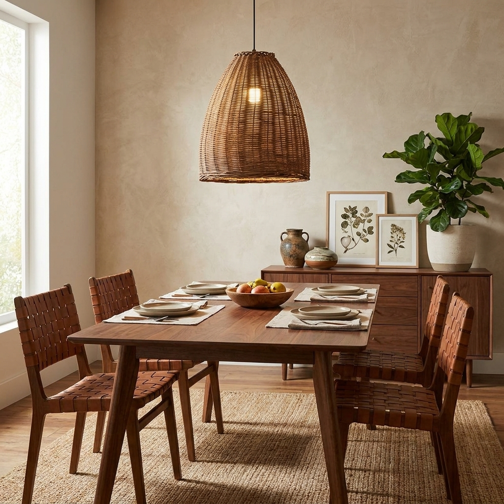 Jarrowcombe Pendelleuchte aus geflochtenem Rattan