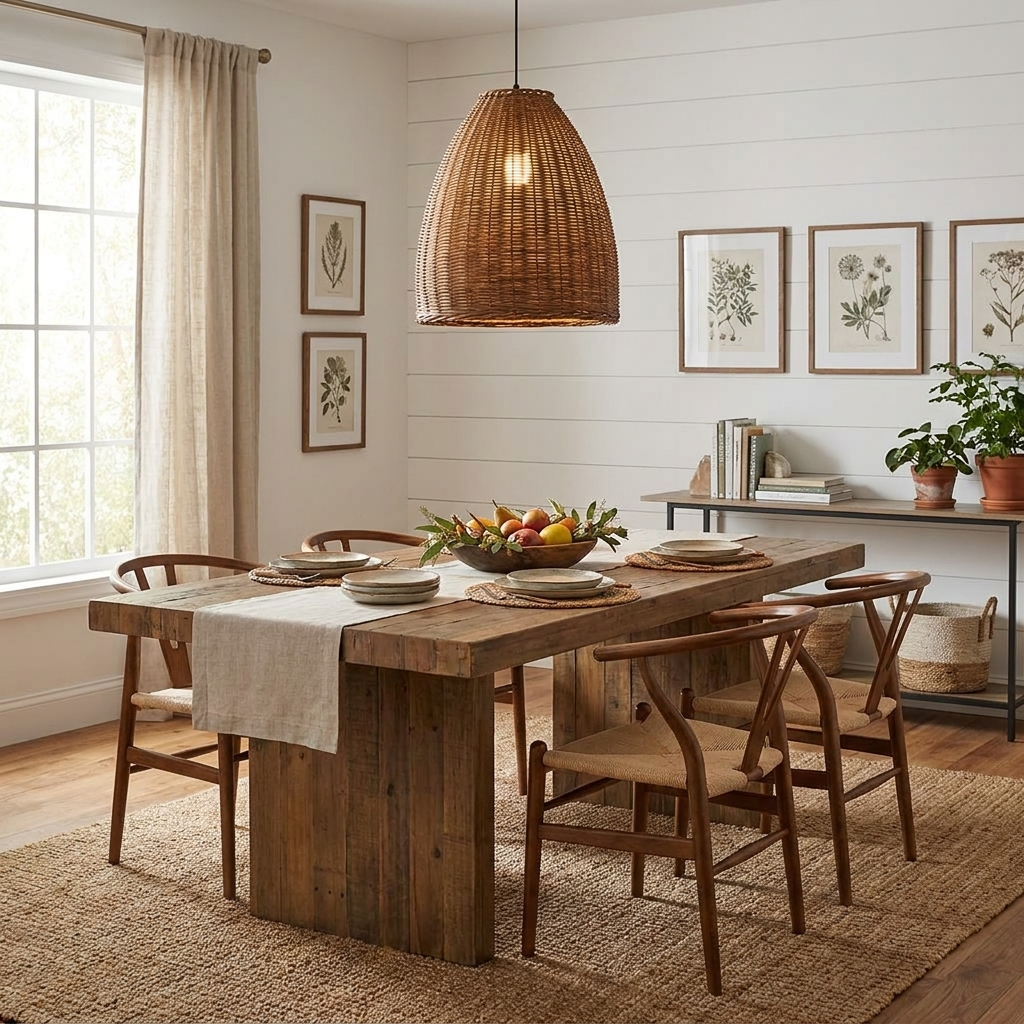 Jarrowcombe Pendelleuchte aus geflochtenem Rattan
