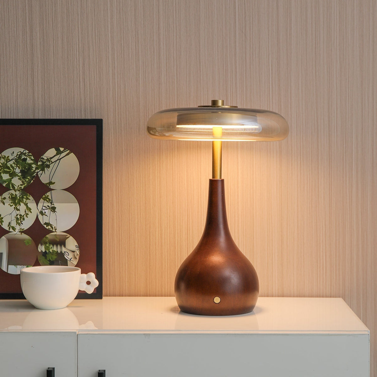 Airdes Vintage Tischleuchte aus Holz