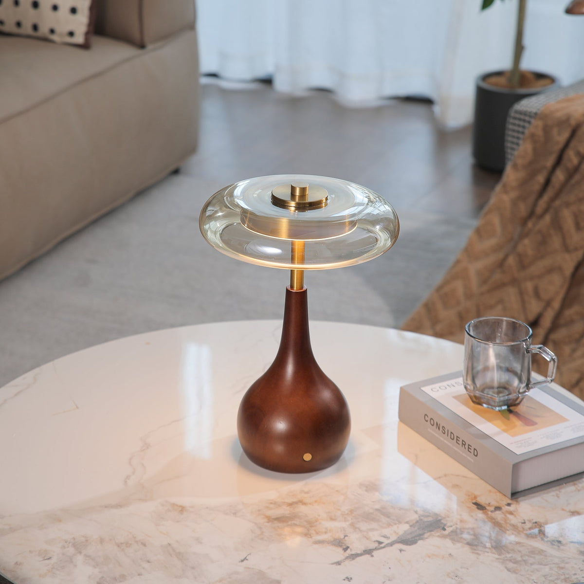 Airdes Vintage Tischleuchte aus Holz