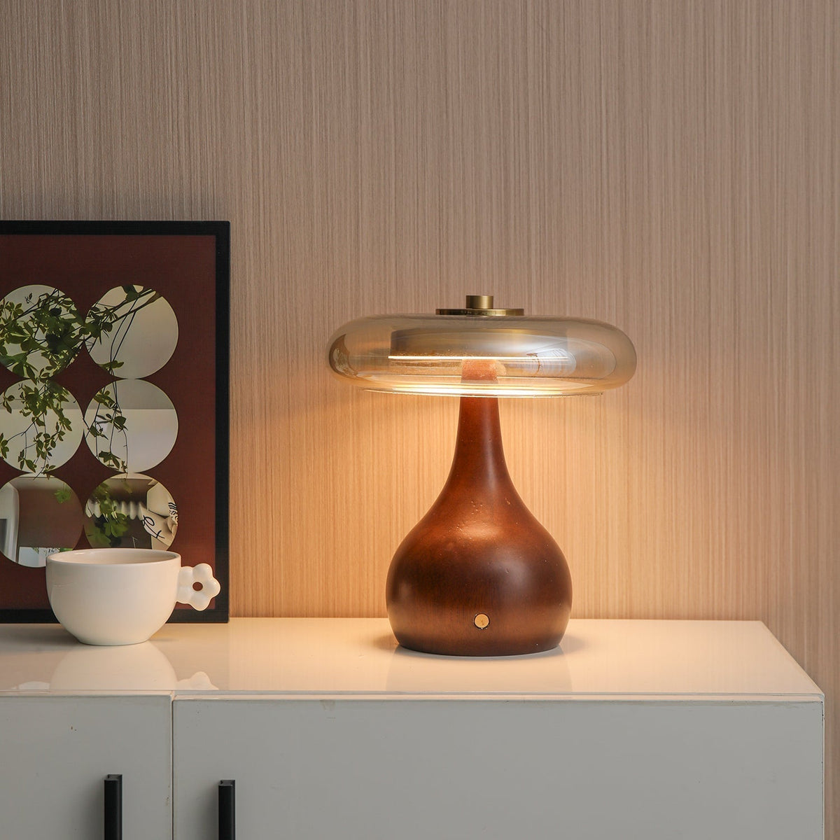 Airdes Vintage Tischleuchte aus Holz