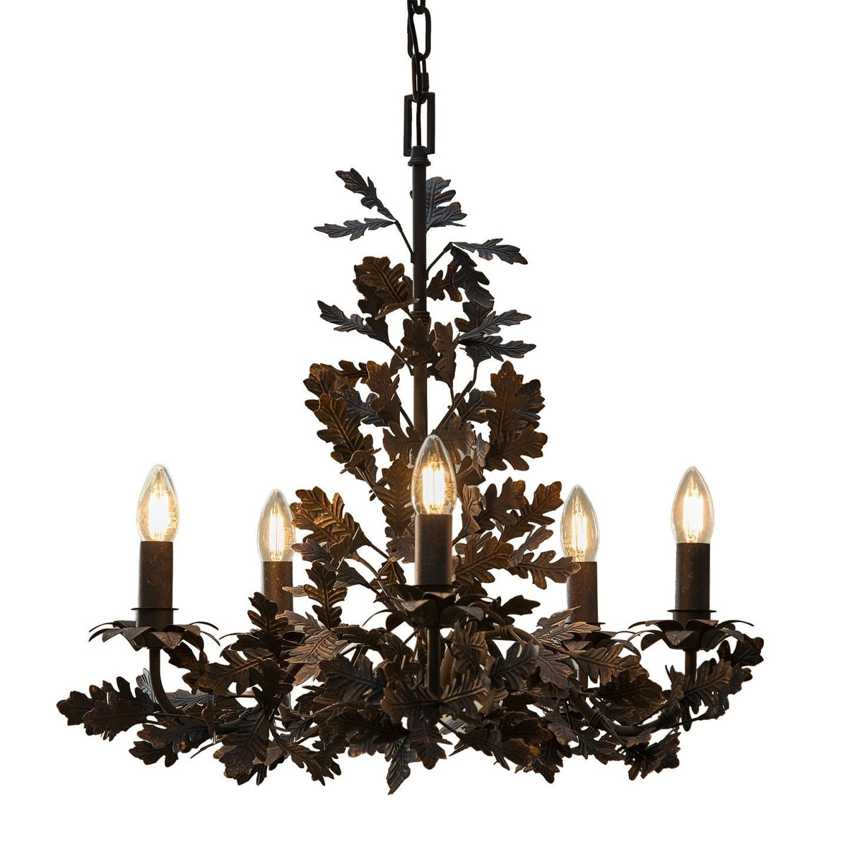 Syleeon Kronleuchter Thicket Oak Leaf aus Holz