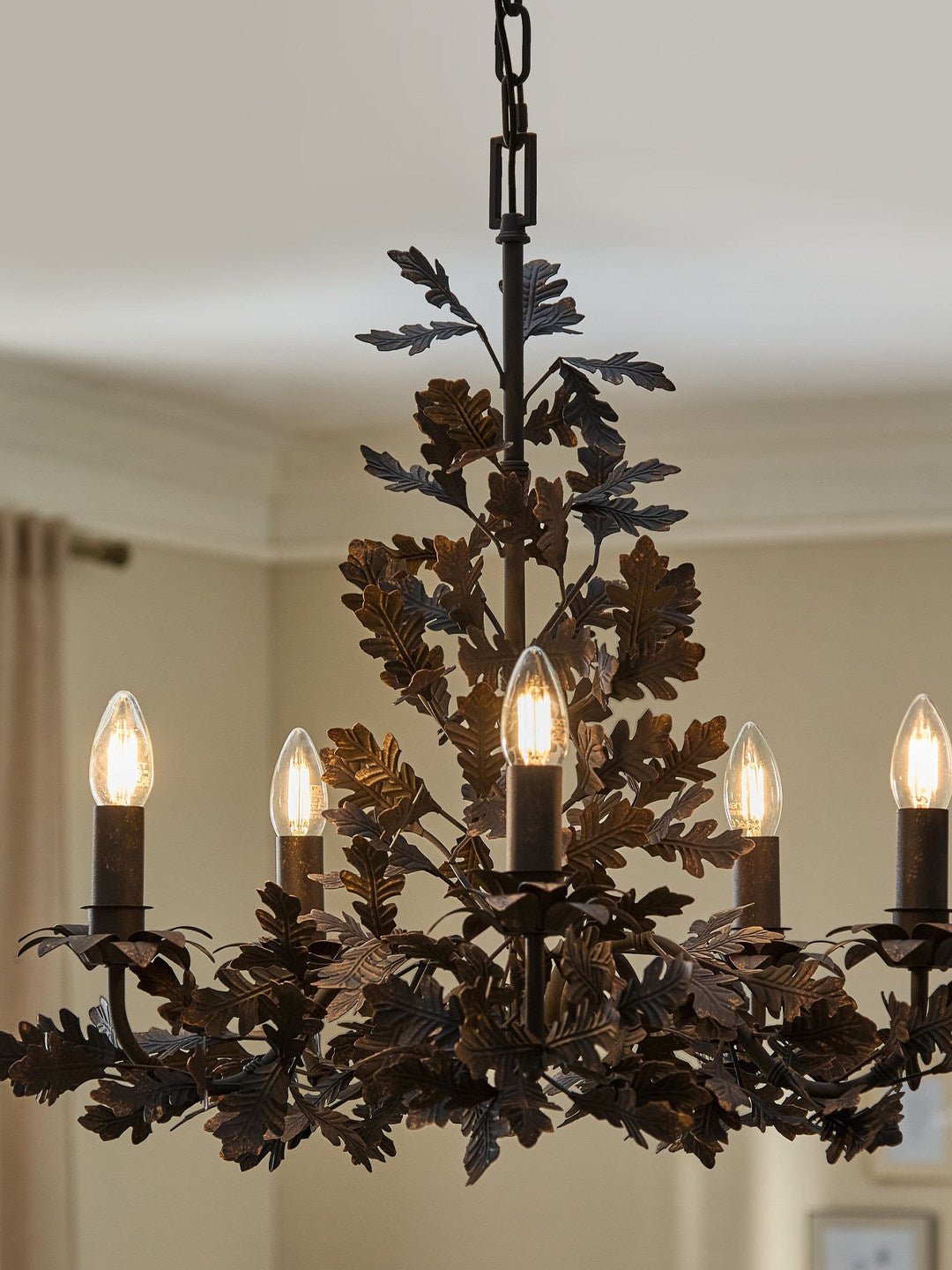Syleeon Kronleuchter Thicket Oak Leaf aus Holz