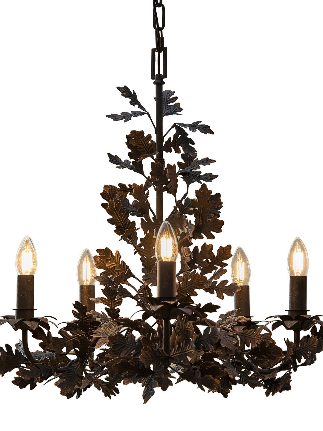 Syleeon Kronleuchter Thicket Oak Leaf aus Holz