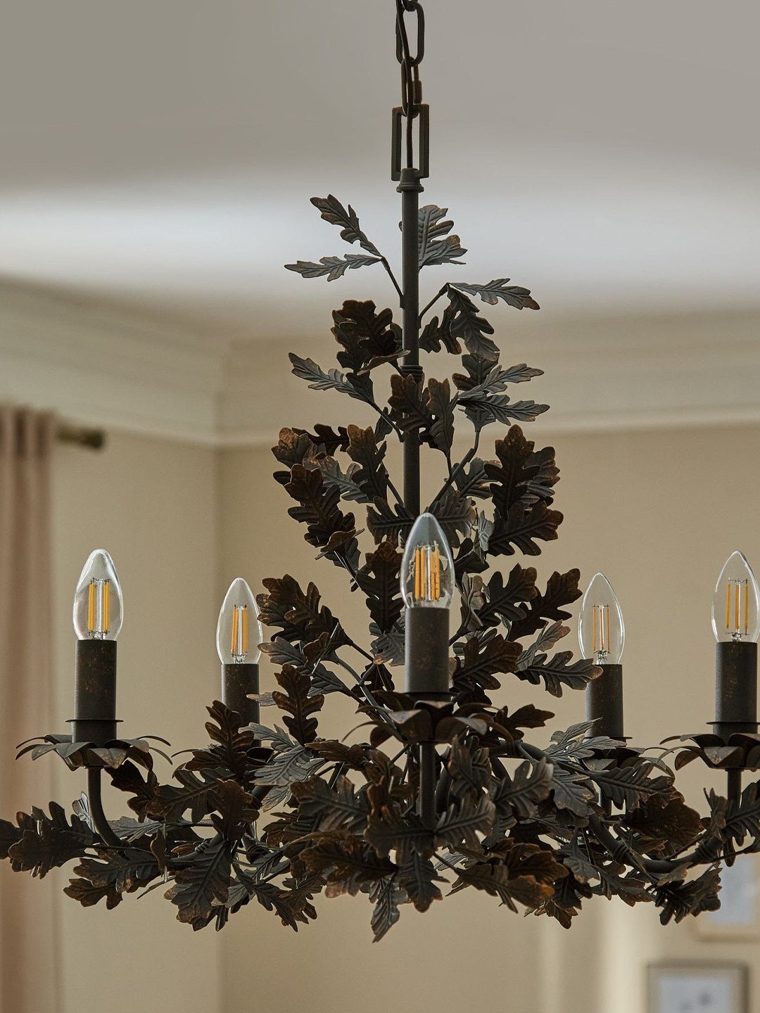 Syleeon Kronleuchter Thicket Oak Leaf aus Holz
