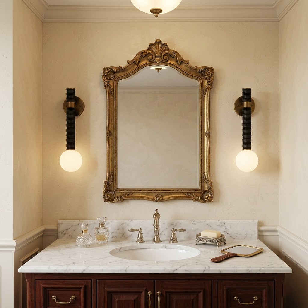 Cordelia Wandleuchte Antique Brass & Braun