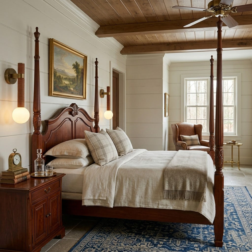 Cordelia Wandleuchte Antique Brass & Braun