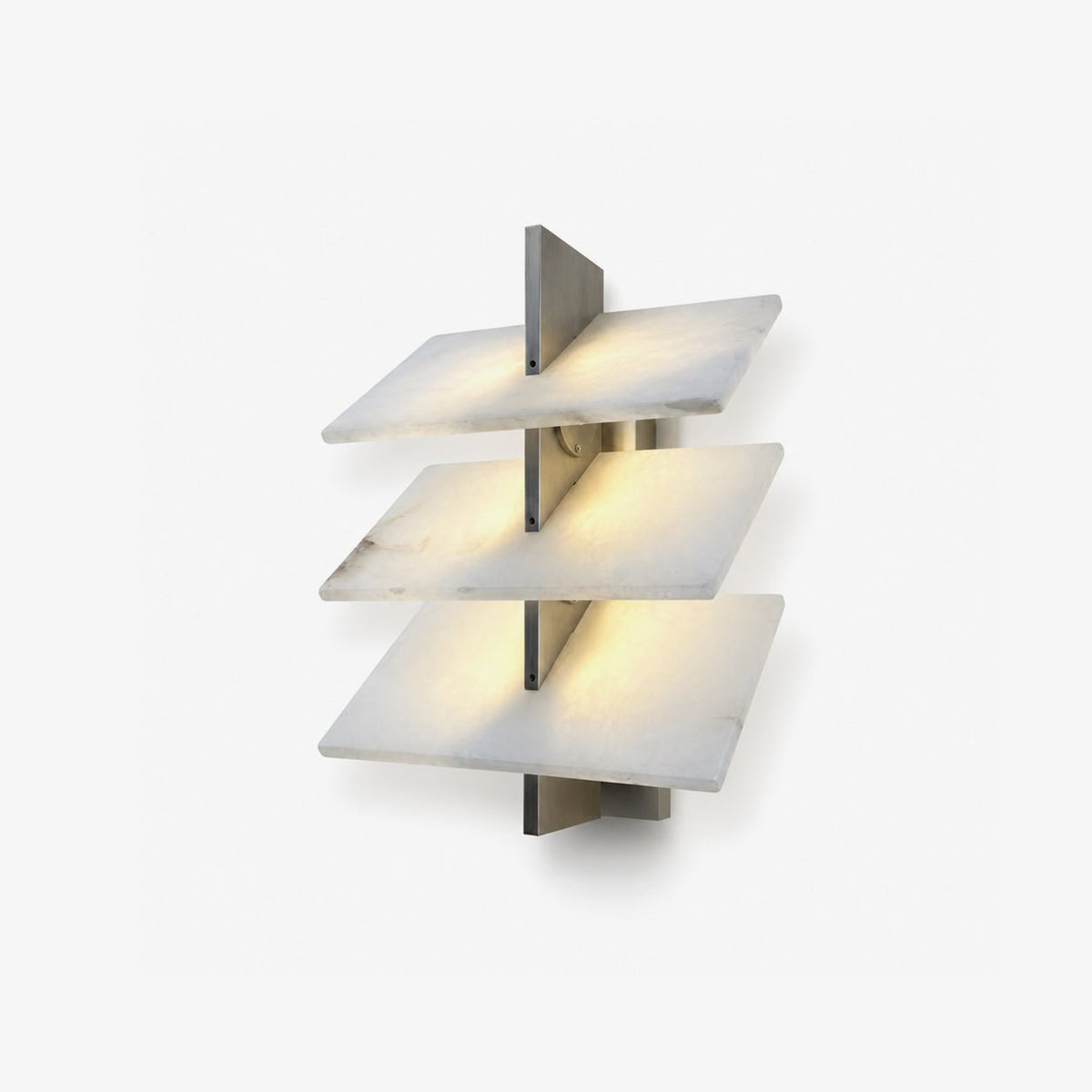 Tiered Alabaster-Wandleuchte