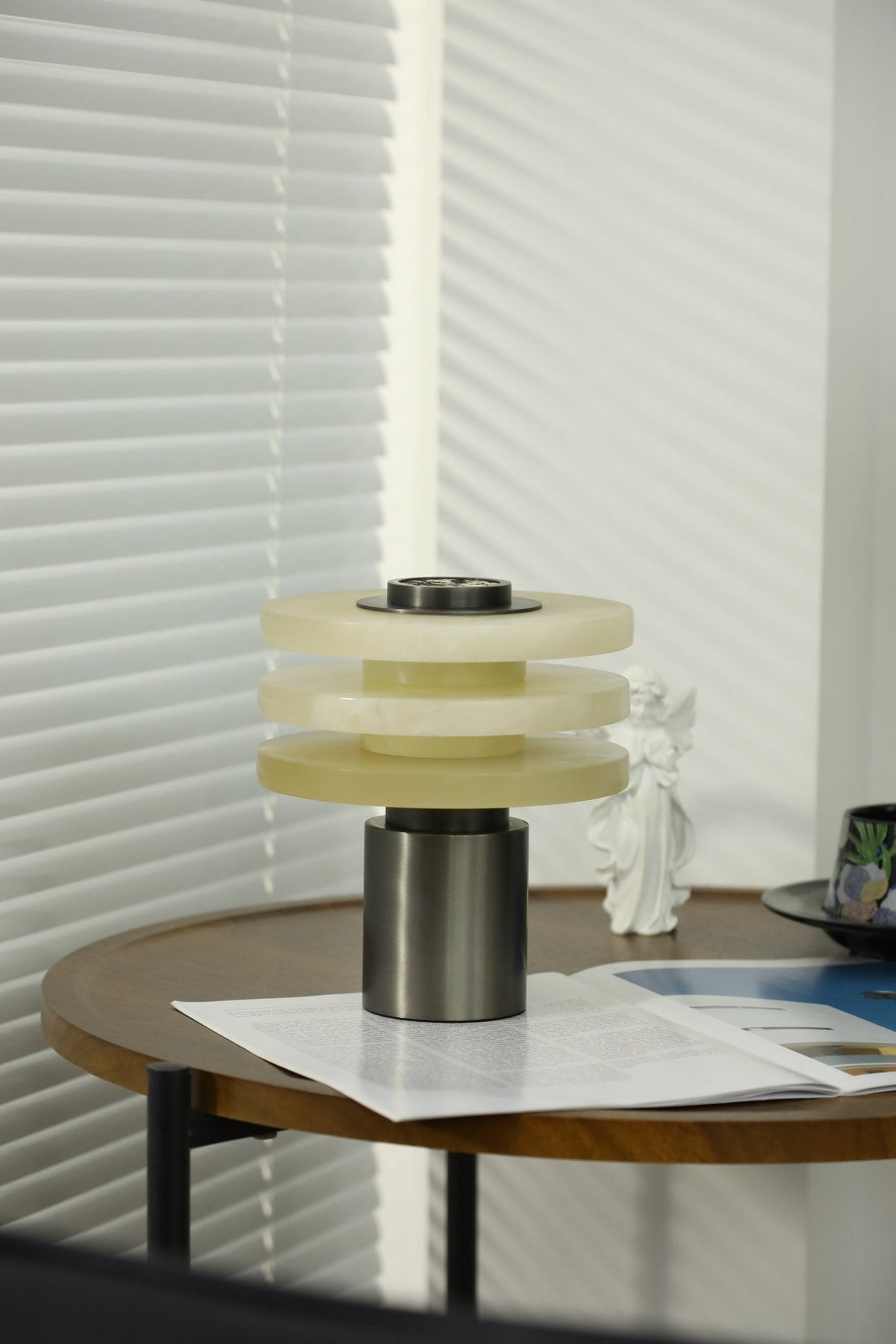 Pryt Obelisk Alabaster-Tischlampe